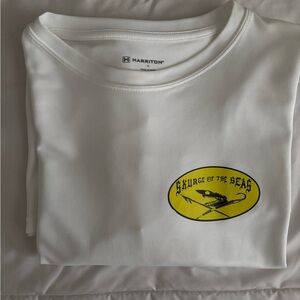 Harriton White Long Sleeve Tee